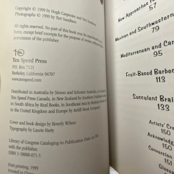 Book The Great Ribs Book Cookbook by Hugh Carpenter & Teri Sandison BBQ - Picture 4 of 6